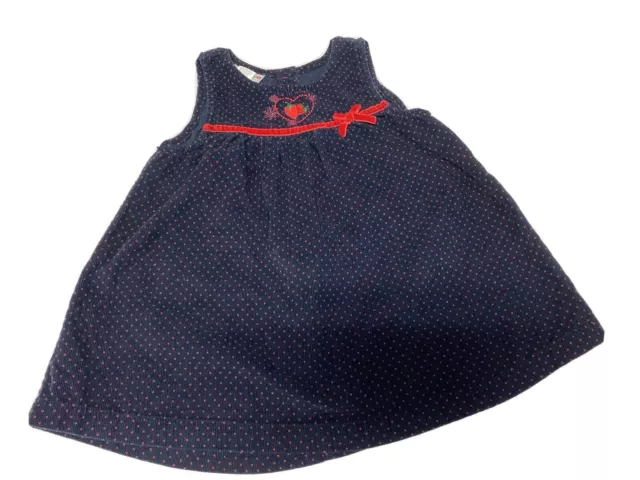 Samantha Says Girls 4T Dress Blue Sleeveless Corduroy Strawberry