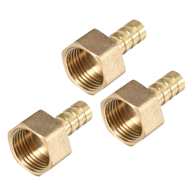 Tuyau Raccord Connecteur Adaptateur 10mmx36mm Barbelé x G1/2 Femelle Tube 3Pcs