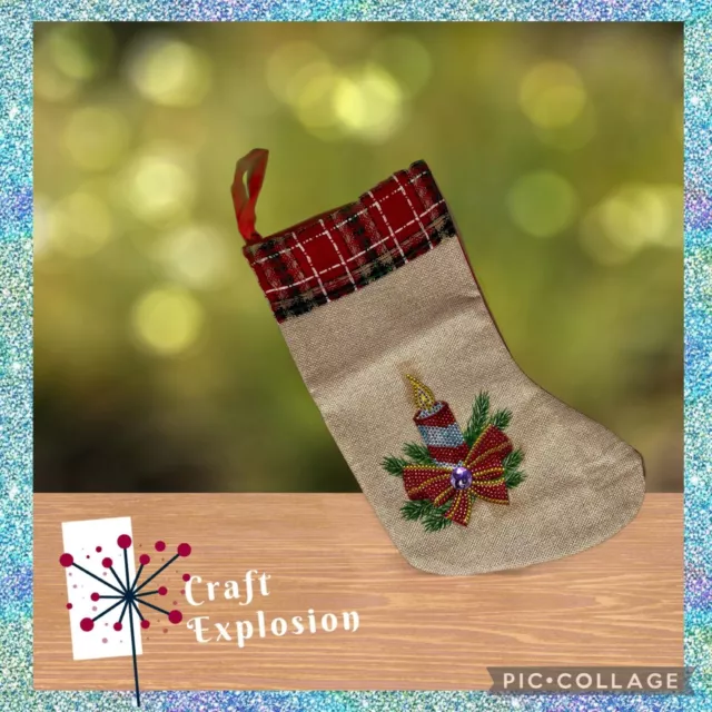 Rhinestone Designed Christmas Stocking