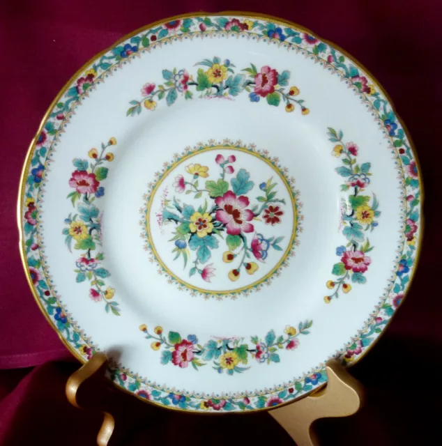 2 Vintage COALPORT Bone China Salad / Dessert Plates Ming Rose Pattern