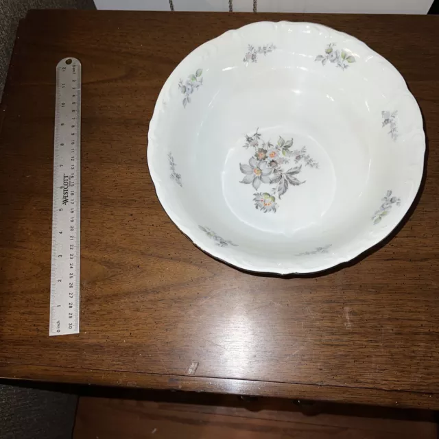 Vtg Czech Bohemian Fine China Wild Flower Serving Bowl