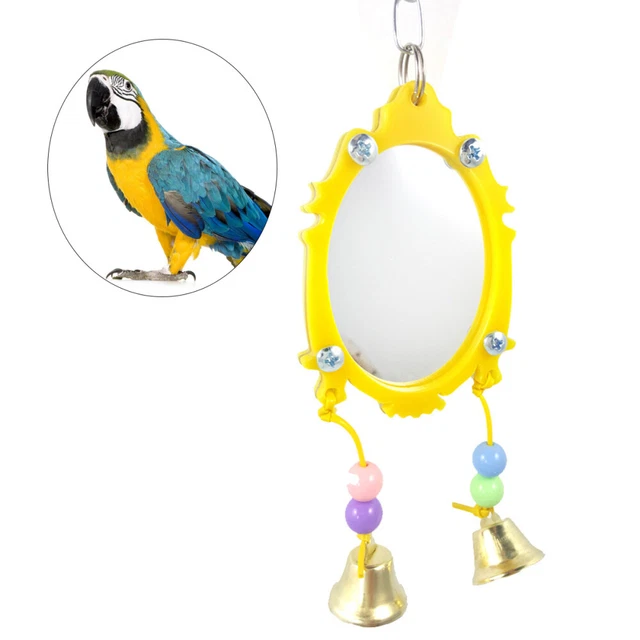 Fantasía Espejo Divertido con Campanas Para Pájaro Juguete