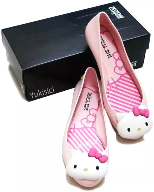 Hello Kitty Melissa Space Love Womens Flats Shoes Kitty Head-Pink-US5 EUR35/36