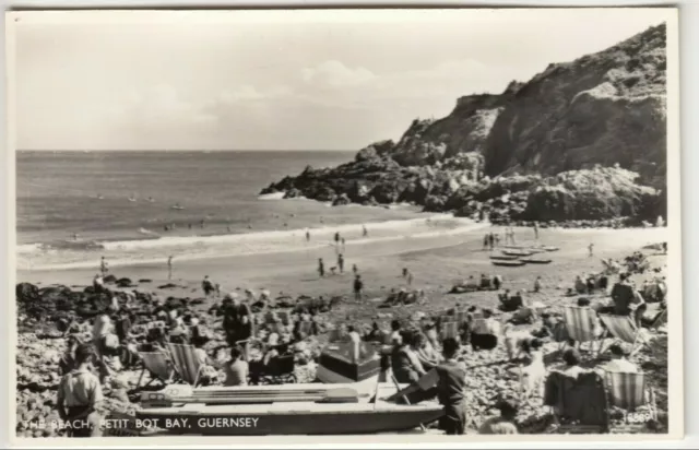 Guernsey; The Beach, Petit Bot Bay RP PPC By J Salmon, Unposted, c 1950's