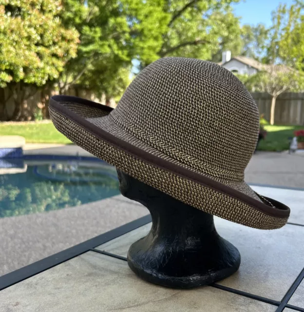 New San Diego Hat Co Natural Packable Wide Brim Gardening Beach Sun Hat O/S