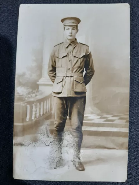 WW1 Picture Portrait Photo Postcard AIF Australian Soldier Digger