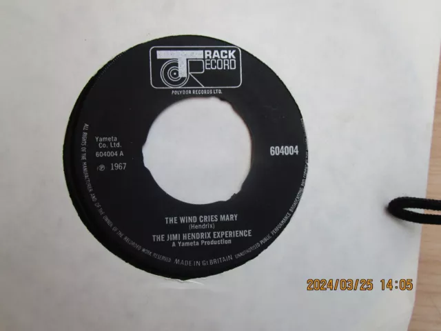 The Jimi Hendrix Experience=The Wind Cries Mary  Vg++