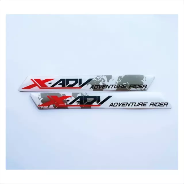 2 ADESIVI in RESINA GEL 3D compatibili scooter Xadv HONDA X-ADV 750 STICKERS