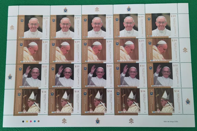 ARGENTINA 2013 Inizio del Pontificato di Papa Francesco FOGLIETTO MNH**Come foto