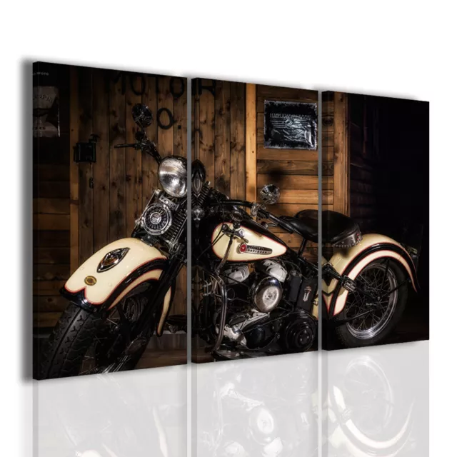 Quadri moderni 3pz. 120x90cm Harley Davidson III quadro moderno moto arredare