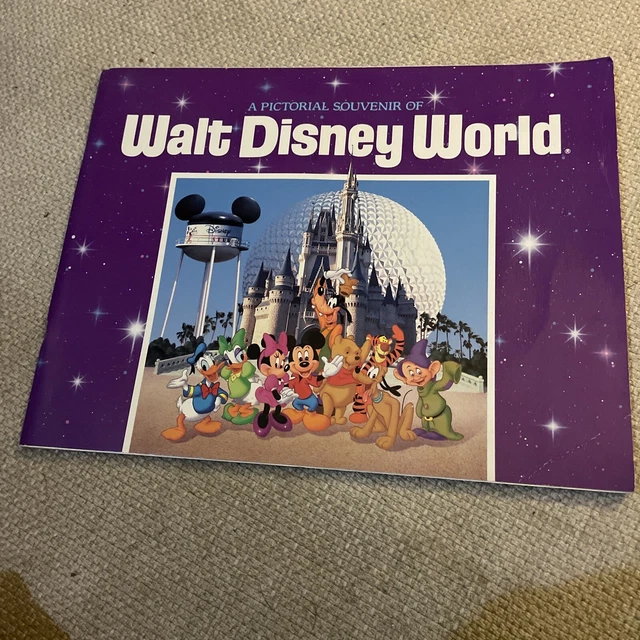 DISNEY A PICTORIAL Souvenir of Walt Disney World Guide 80's 90's 80
