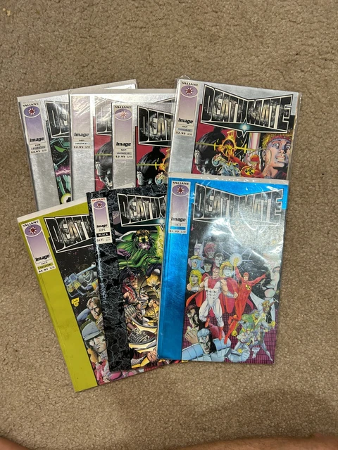 Image Comics Valiant Deathmate Epilogue Silver Blue Yellow and Black Cover Lot