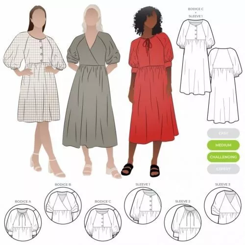 Style Arc Paper Sewing Pattern Hope Dress Extension Pack