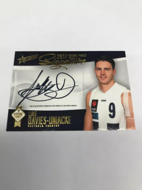 2017 AFL Future Force Gold Signature Card FFGS9 LUKE DAVIES-UNIACKE-NTH MELBOURN