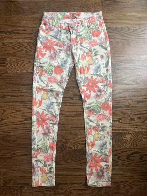 Vingino denim girls jeans Sz. 12 floral print