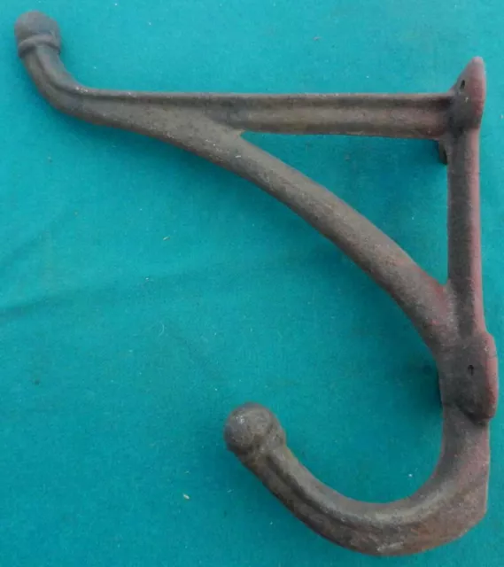 Hard to Find Matched Pair Larger CAST IRON Barn Hooks or Shelf Supports 9 x 8 4