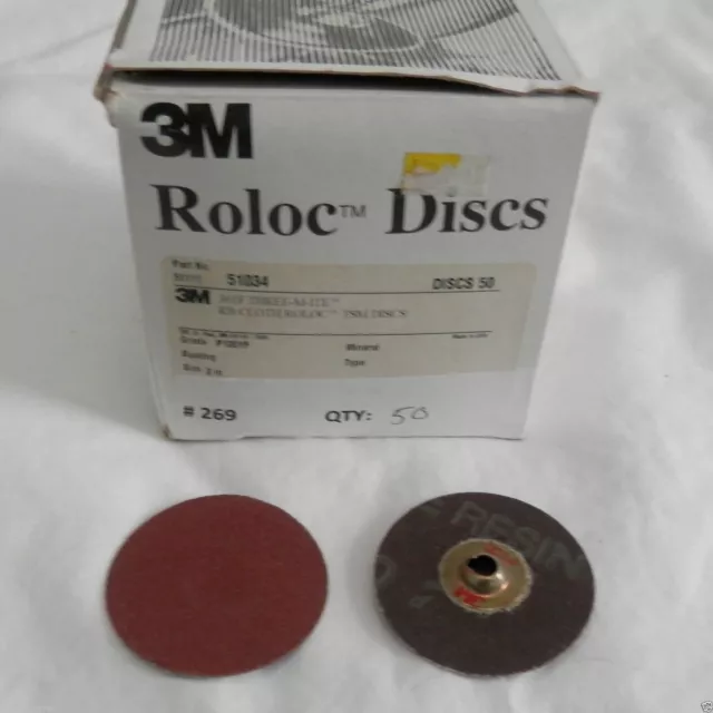 3M Three-M-Ite RB Cloth Roloc 2" Discs, P100YF, 50 pc, -51034, hs