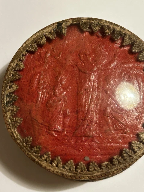 Boîte à épingles Ancienne XIXe Siècle - Cuir, Velours, Soie - Occasion Avec Traces D'âge
