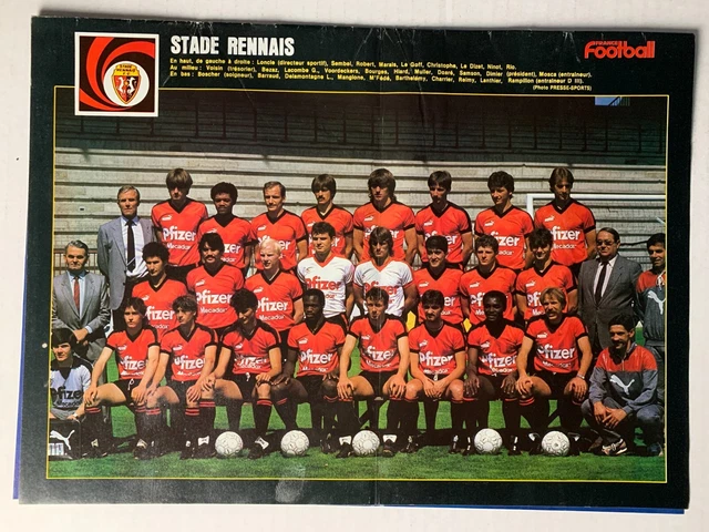 Photo Équipe Saison 84 France Football 1984 - FC Brest - Vintage
