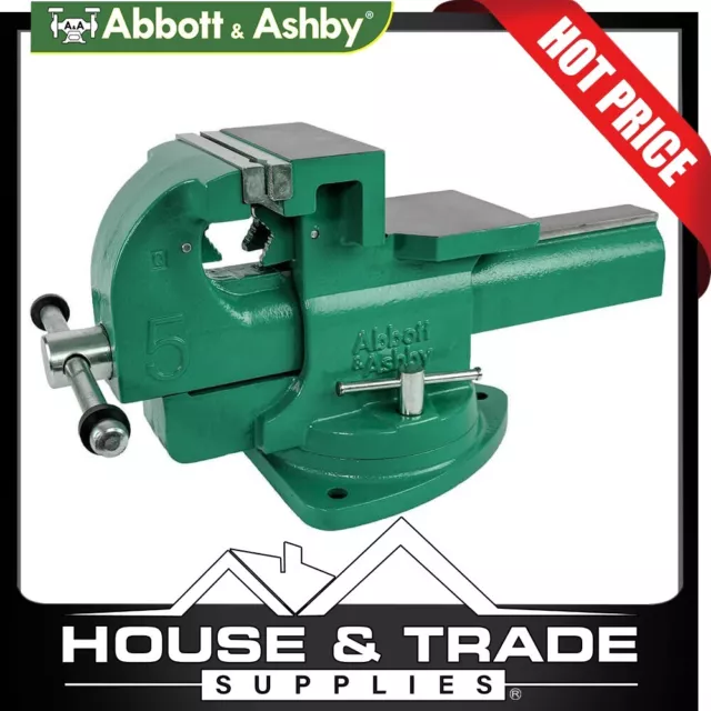 Abbott & Ashby Heavy Duty Bench Vice 125mm w/ 360º Swivel Base ATBVHD125