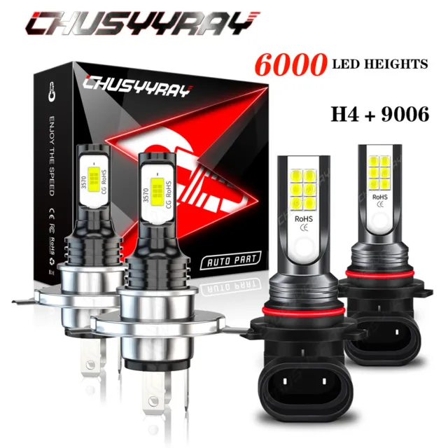 9003 H4 9006 LED Bulbs Headlights Fog Lights for Toyota RAV4 01-05 Sequoia 01-07