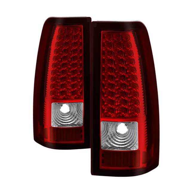 Chevy 99-02 Silverado 99-03 GMC Sierra Rojo Claro LED Cola Luces Izquierdo Y