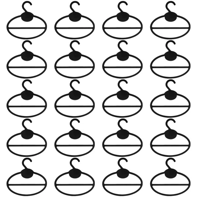 20X Écharpe Châle Tie Holder Organisateur Ovale En Plastique Cintres Stocka7305
