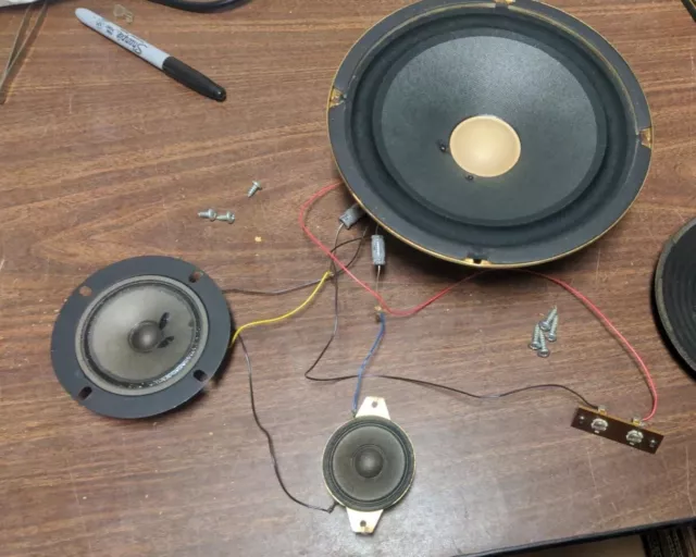 Vintage 8" Woofer 4" Mid 2" Tweeter Replacement Speakers for Fisher NL-8221-104