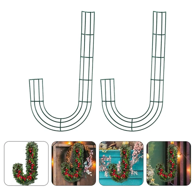 2 Pcs Polistirolo Ghirlanda Natalizia Ornamenti Floreali Metallo