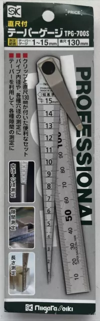 Niigata Seiki SK Taper Gauge 700S 1-15mm Made in Japan