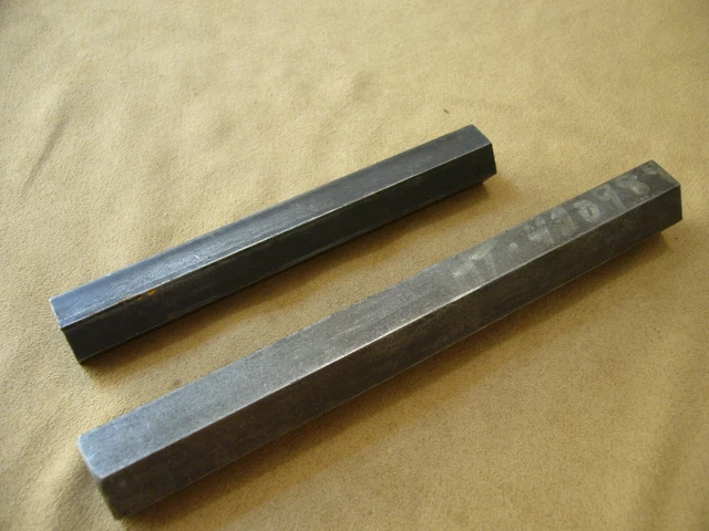 Hex Steel Bar Stock - 7/8" x 7 1/2" & 3/4" x 5 1/2" - Lot of 2 Pieces