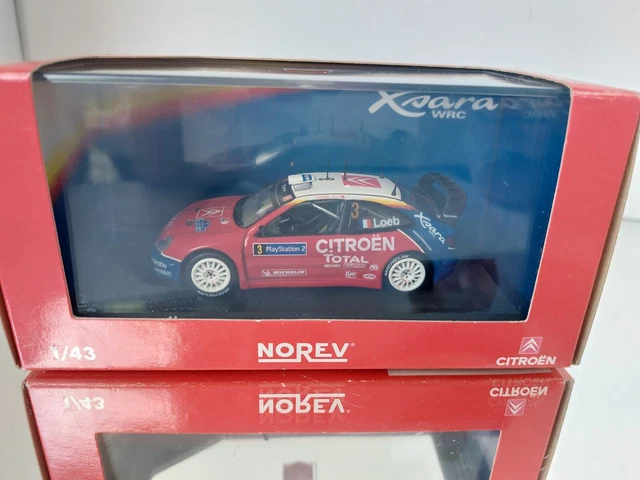 A80 1:43 NOREV 159750 CITROEN XSARA WRC TOUR DE CORSE 2004 WRC LOEB MIB 2