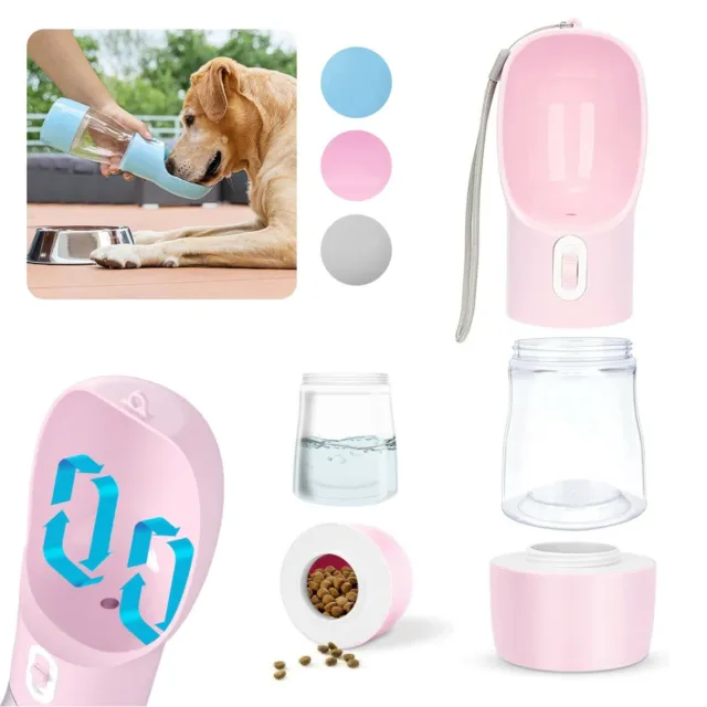 Portable Dog Water Bottle Pet Outdoor Travel Hiking Walking Drinking Cup