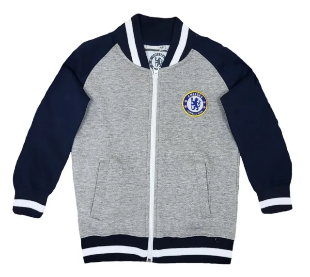 Chelsea FC Football Varsity Jacket Boys 6 7 Years Kids Fleece Tracksuit Top