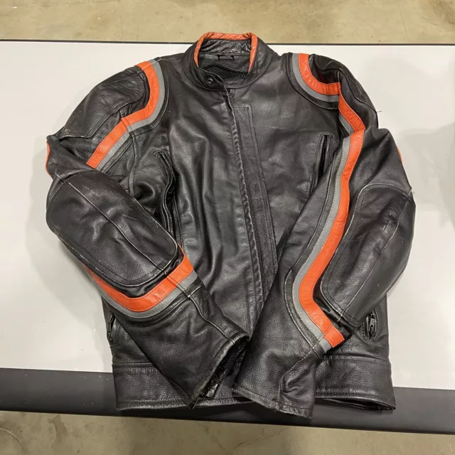 Motorcycle jacket ORIGIN Style Leather Jacket Large With Armor. Rocky Boots 10.5