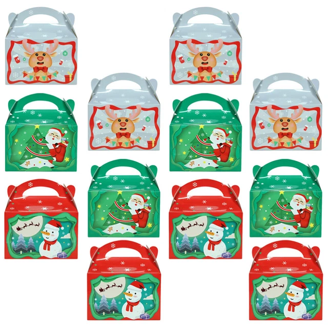 12 Pcs Christmas Box Christmas Gift Box Gift Candy Boxes Biscuit Box
