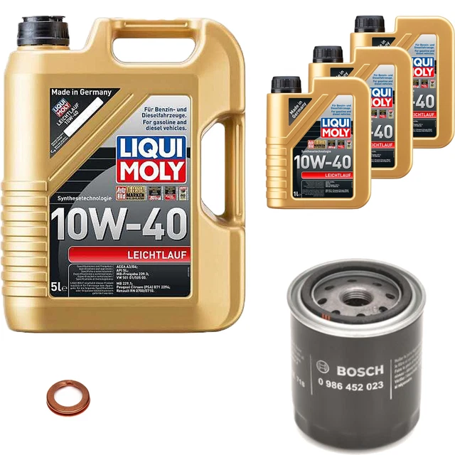 Filtro olio Bosch 8L Liqui Moly a funzionamento leggero 10W-40 per Nissan Almera I Hatchback