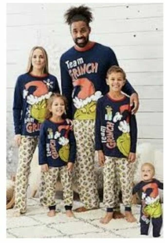 Pigiama natalizio da uomo Studio Nightwear Team Grinch Family taglia XL nuovo gratuito P&P