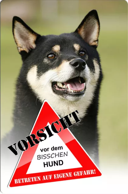 SHIBA INU - A4 Metall Warnschild SCHILD Hundeschild Alu Türschild - SBA 08 T3