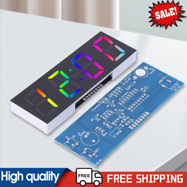 4 DIGIT DIY LED Digital Clock Kit USB Powered Electronic Clock Kit