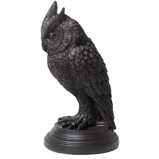 Retro Gothic Black Crow Candle Holder Halloween Statue Owl Home Room Decorati Bh