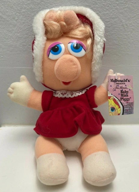 McDonalds 1988 Happy Meal Muppet Babies Baby Miss Piggy plush doll with tag