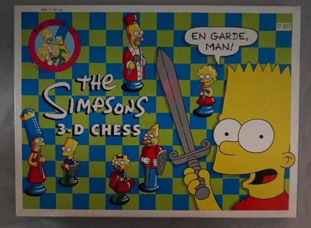 Page De Garde Simpson THE SIMPSONS 3-D 3D Chess Set En Garde Man! 1992 MIB Immaculate £33.78
