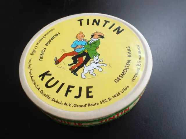 RARE Boite à fromage fondu Tintin ETAT NEUF