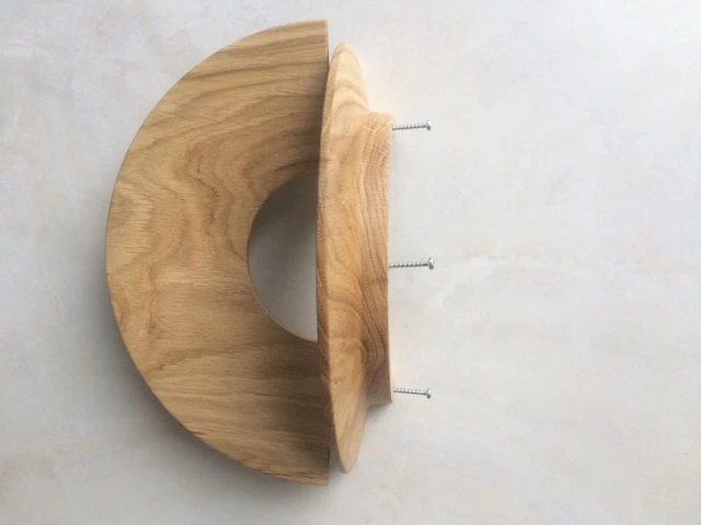 Oak Door Handle Door Knob Handmade Woodturning Interior Design Wooden 240 mm 4