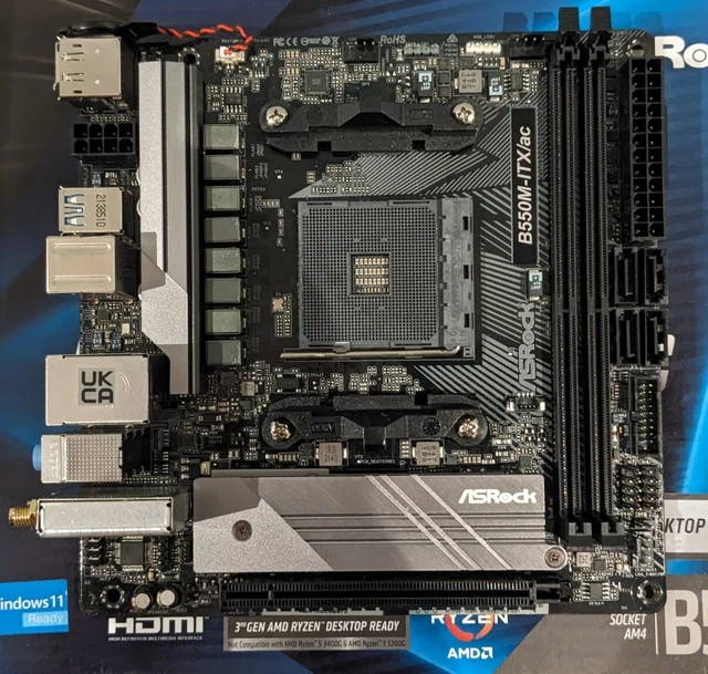 ASROCK B550MITX/AC MINI ITX Motherboard Supports Ryzen 5000 £110.00