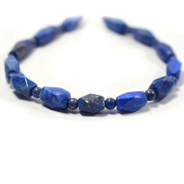 Lapis Lazuli Naturel Forme Ronde et Marquise Conçu Perles Strand Making Jewelry