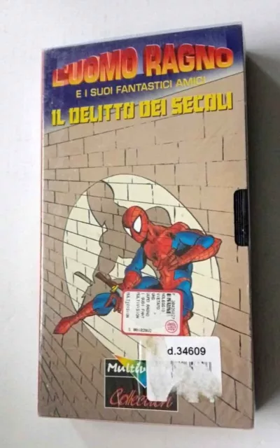 Videocassetta Vhs  L'uomo Ragno  Il Delitto Dei Secoli  Marvel Supereroi