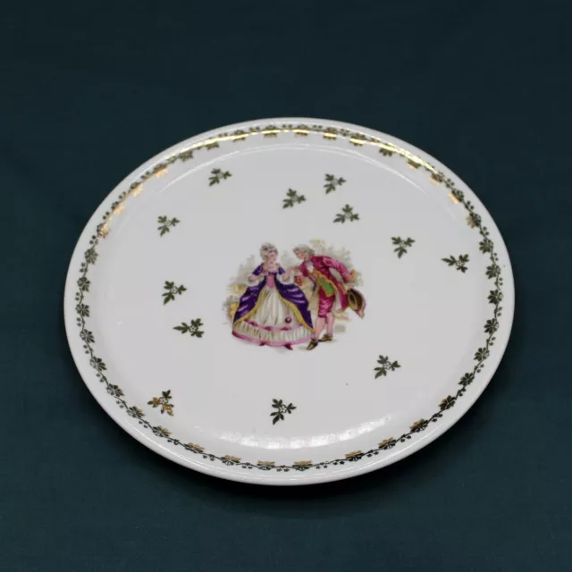 Plat à Gâteau en Porcelaine de France style Fragonard XVIIIème