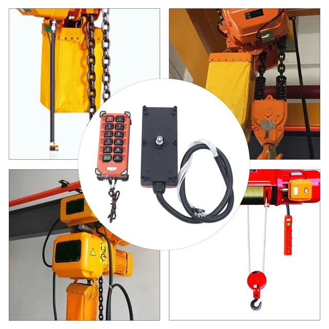 Industrial Crane Remote Wireless Controller Kit Hoist Lift Receiver Transmitter